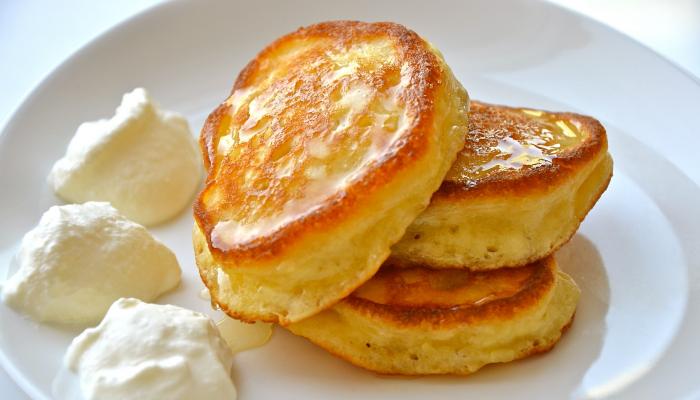 Pancake terbuat dari krim asam